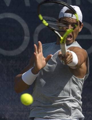 Spanish tennis player Rafa in action during a training session at the Mallorca Open tennis center in Palma Majorca, the Balearic Islands, Spain, on 19 June 2017. The 15 grand slam winner Rafa Nadal Nadal is preparing for the 2017 Wimbledon Championships that will be held at the All England Lawn Tennis and Croquet Club in Wimbledon from 03 July to 16 July. Rafa Nadal gets ready for Wimbledon !ACHTUNG: NUR REDAKTIONELLE NUTZUNG!  Copyright: xCATIxCLADERAx GRA251 20170619-636334807050731299