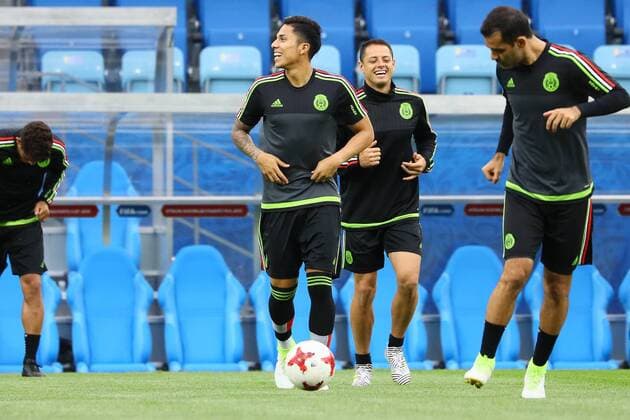 Carlos Salcedo (Mexiko, Mexico), Neuzugang bei Eintracht Frankfurt - 20.06.2017: Abschlusstraining der Nationalmannschaft Mexiko, Fisht Stadium Sotschi