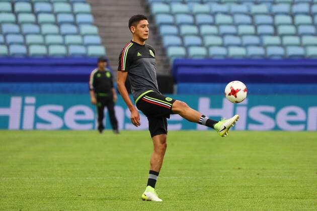 Edson Alvarez (Mexiko, Mexico) ist als einer von zwei Perspektivspielern mit der mexikanischen Mannschaft in Russland beim Confed Cup - 20.06.2017: Abschlusstraining der Nationalmannschaft Mexiko, Fisht Stadium Sotschi