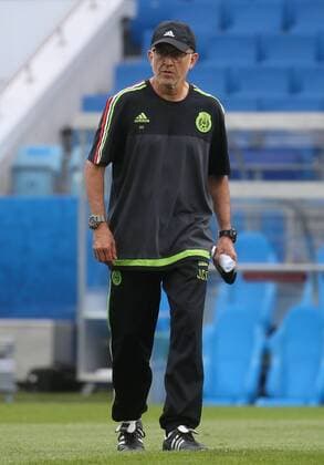 SOCHI, RUSSIA â€“ JUNE 20, 2017: Juan Carlos Osorio, head coach of the Mexican national football team, at a training session ahead of their upcoming 2017 FIFA Confederations Cup match against New Zealand. Sergei Fadeichev TASS  TS053D5E