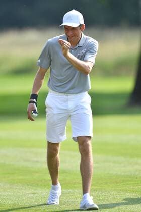 Thomas MUELLER (MÜLLER,Bayern Muenchen) , Gestik,Aktion,Einzelaktion,Einzelbild, Freisteller,Ganzkoerperaufnahme,ganze Figur. ProAm ,GOLF,BMW International Open 2017 am 21.06.2017 in Muenchen Eichenried.