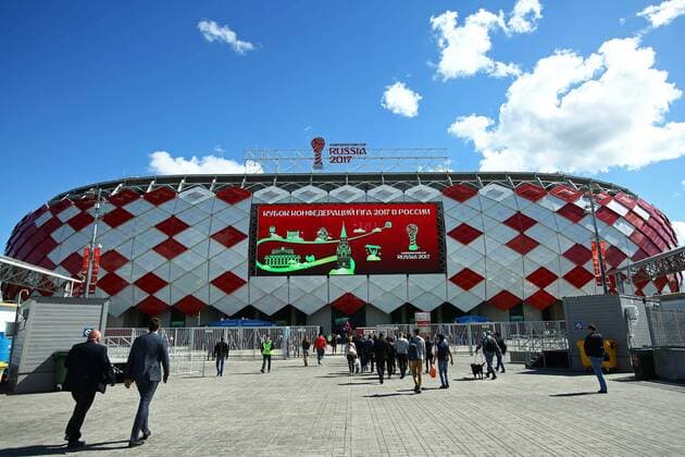 Russia vs Portugal MOSCOU, MO - 21.06.2017: RUSSIA VS PORTUGAL - Fans arrive at the stadium for Russia-Portugal match valid for the second round of the 2017 Confederations Cup on Wednesday (21), held at the Spartak Stadium (Otkrytie Arena) in Moscow, Russia. (Photo: Heuler Andrey DiaEsportivo Fotoarena) x1341278x  HeulerxAndrey