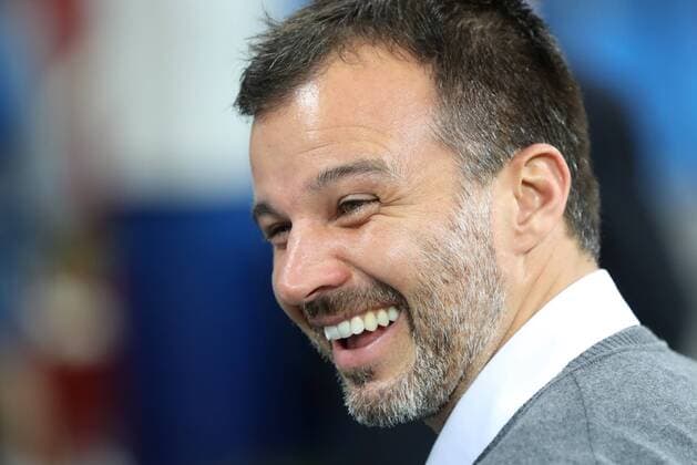 SOCHI, RUSSIA â€“ JUNE 21, 2017: New Zealand s head caoach Anthony Hudson smiles during of their 2017 FIFA Confederations Cup Group A match against Mexico at Fisht Stadium. Artyom Korotayev TASS  TS054152