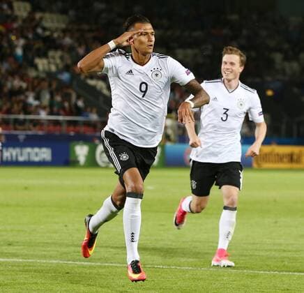 Davie Selke 1:0, Yannick Gerhardt Freude Emotion jubelnd Jubel nach 1:0 Fußball Fussball U21 U 21 EM Europameisterschaft Länderspiel Saison 2016 2017 21.06.2017 DFB Nationalmannschaft GER BRDeutschland vs. Dänemark