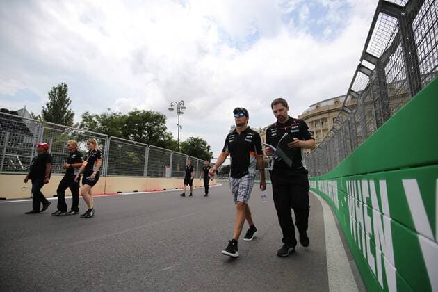 Azerbaijan Grand Prix, Baku 22 - 25 June 2017 22.06.2017 - Sergio Perez (MEX) Sahara Force India F1 VJM010 