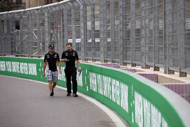 Azerbaijan Grand Prix, Baku 22 - 25 June 2017 22.06.2017 - Sergio Perez (MEX) Sahara Force India F1 VJM010 
