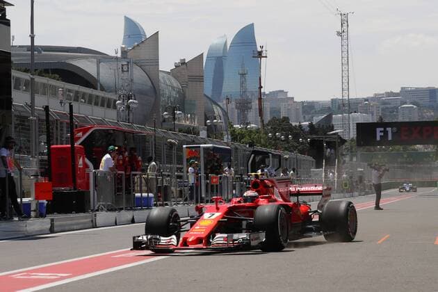 Azerbaijan Grand Prix, Baku 22 - 25 June 2017 23.06.2017 - Free Practice 1, Kimi Raikkonen (FIN) Scuderia Ferrari SF70H 