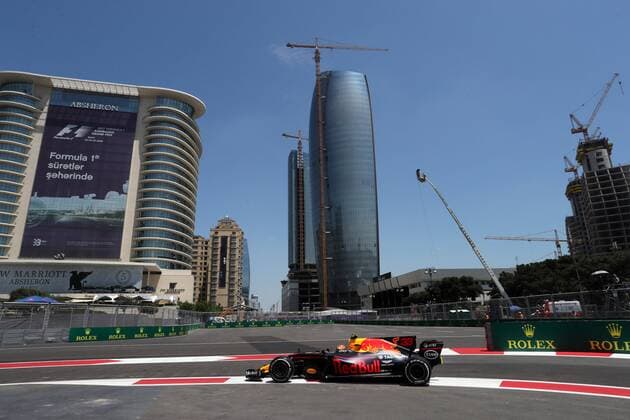 Azerbaijan Grand Prix, Baku 22 - 25 June 2017 23.06.2017 - Free Practice 1, Max Verstappen (NED) Red Bull Racing RB13 