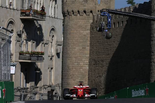 Motorsports: FIA Formula One World Championship WM Weltmeisterschaft 2017, Grand Prix of Europe, 5 Sebastian Vettel (GER, Scuderia Ferrari), Baku Azerbaijan xHOCHxZWEIx
