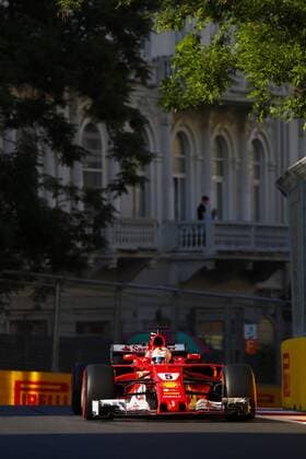 Motorsports: FIA Formula One World Championship WM Weltmeisterschaft 2017, Grand Prix of Europe, 5 Sebastian Vettel (GER, Scuderia Ferrari), Baku Azerbaijan xHOCHxZWEIx