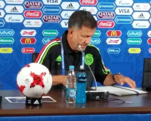 June 23, 2017 - Mexico - EUM20170623DEP02.JPG.KAZÃN, Rusia SoccerFutbol-Copa Confederaciones.- El director tecnico de la Seleccion mexicana de futbol, Juan Carlos Osorio, en la conferencia de prensa, 23 de junio de 2017, con motivo del partido de la fase de grupos de la Copa Confederaciones Rusia 2017 ante la escuadra rusa de manana sabado. Foto: Agencia EL UNIVERSALEdgar LunaJMA. Latin News - June 23, 2017  - ZUMAu78_ 20170623_zaf_u78_022 Copyright: xElxUniversalx