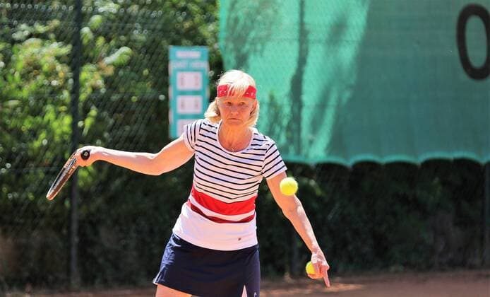 24.06.2017 Neu-Isenburg, RW Tennis-CLub Kampf um die Meisterschaft der Damen 60 Regionalliga TC RW Neu-Isenburg – TA SV Böblingen die Neu-Isenburgerin Brigitte Friedl (RW Neu-Isenburg)