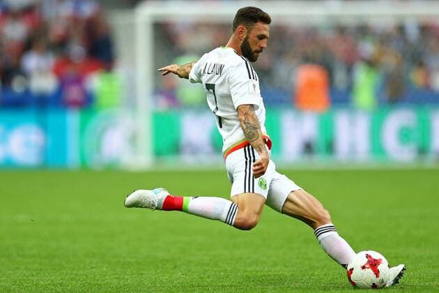 Mexico vs. Russia SAO PETERSBURGO, MO - 24.06.2017: MEXICO VS. RUSSIA - Miguel Layun of Mexico during Mexico-Russia match valid for the third round of the 2017 Confederations Cup, this Saturday (24), held at the Kazan Arena in Kazan, Russia. (Photo: Heuler Andrey DiaEsportivo Fotoarena) x1343578x  HeulerxAndrey