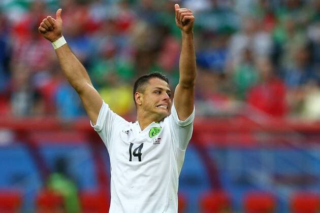 Mexico vs. Russia SAO PETERSBURGO, MO - 24.06.2017: MEXICO VS. RUSSIA - Javier Hernandez of Mexico during Mexico-Russia match valid for the third round of the 2017 Confederations Cup on Saturday (24) held at the Kazan Arena in Kazan, Russia. (Photo: Heuler Andrey DiaEsportivo Fotoarena) x1343579x  HeulerxAndrey