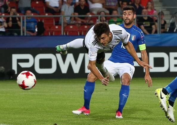 Fußball, U21 EM, Italien - Deutschland Marc Oliver Kempf Kopfball Torchance, Marco Benassi Fußball Fussball U21 U 21 EM Europameisterschaft Länderspiel Saison 2016 2017 24.06.2017 DFB Nationalmannschaft GER BRDeutschland vs. Italien