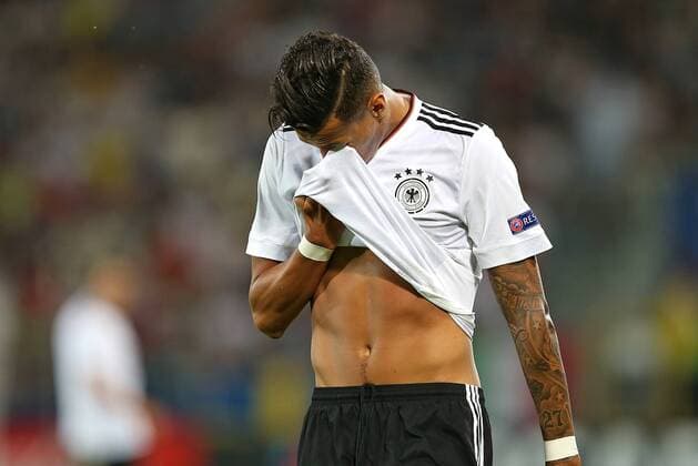 Bilder des Tages - SPORT 24.06.2017, Fussball U21 U 21 Europameisterschaft 2017 in Polen, Gruppe C, Italien - Deutschland im Cracovia-Stadion Krakau. Davie Selke (Deutschland) enttäuscht 