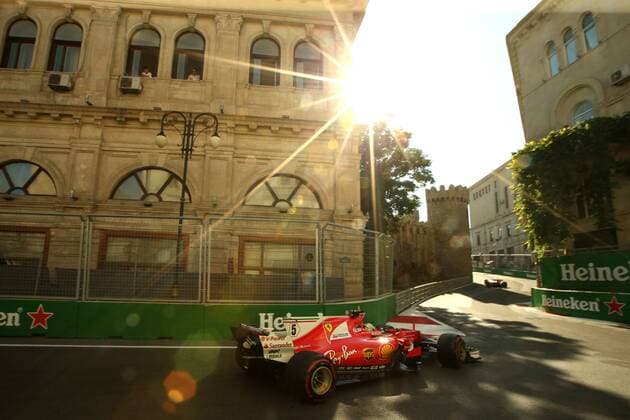 Motorsports: FIA Formula One World Championship WM Weltmeisterschaft 2017, Grand Prix of Europe, 5 Sebastian Vettel (GER, Scuderia Ferrari), Baku Azerbaijan xHOCHxZWEIx