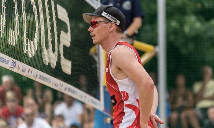FIVB World Tour - swatch MAJOR SERIES - Porec Major; 27.06.2017 Markus Boeckermann (GER); FIVB World Tour - swatch MAJOR SERIES - Porec Major am 27.06.2017,Porec (Kroatien). xPWx