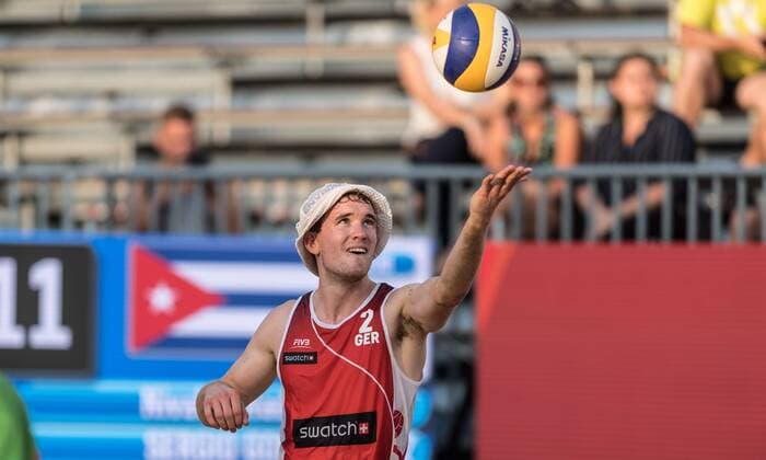 FIVB World Tour - swatch MAJOR SERIES - Porec Major; 27.06.2017 Lars Flueggen (GER); FIVB World Tour - swatch MAJOR SERIES - Porec Major am 27.06.2017,Porec (Kroatien). xPWx