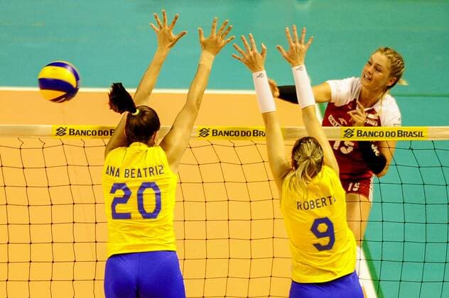 V?lei Feminino Brasil x Pol?nia BELO HORIZONTE, MG - 27.06.2017: VÔLEI FEMININO BRASIL X POLÔNIA - Poland& 3player dur during the friendly match of Women& 3Volleybaetbaetween Brazil and Poland at Mineirinho in Ben Belo Horizonte, MG, on night of Tuesday (27). (Pho(Photo: Mourão Panda Fotoarena) x1345705x  MourãoxPanda