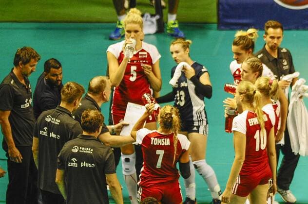 V?lei Feminino Brasil x Pol?nia BELO HORIZONTE, MG - 27.06.2017: VÔLEI FEMININO BRASIL X POLÔNIA - Poland& 3players dus during the friendly match of Women& Volleyballball between Brazil and Poland ineirinho in Bin Belo Horizonte, MG, on the night of Tuesday (27). (Photo: Mourão Panda Fotoarena) x1345711x  MourãoxPanda