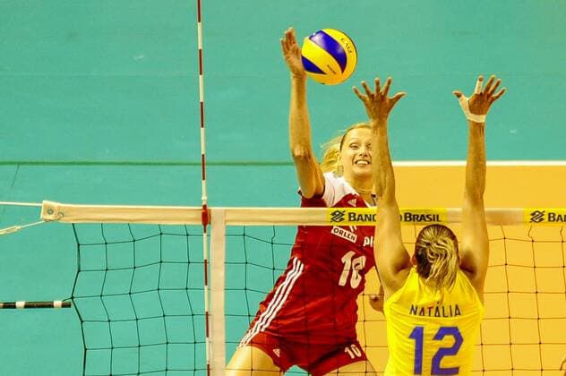 V?lei Feminino Brasil x Pol?nia BELO HORIZONTE, MG - 27.06.2017: VÔLEI FEMININO BRASIL X POLÔNIA - Poland& 3player dur during the friendly match of Women& 3Volleybaetbaetween Brazil and Poland at Mineirinho in Ben Belo Horizonte, MG, on night of Tuesday (27). (Pho(Photo: Mourão Panda Fotoarena) x1345717x  MourãoxPanda