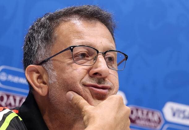 SOCHI, RUSSIA - JUNE 28, 2017: Head coach Juan Carlos Osorio of the Mexican national football team looks on at a press conference PK Pressekonferenz ahead of their 2017 FIFA Confederations Cup semi-final match against Germany. Artyom Korotayev TASS  TS05518F