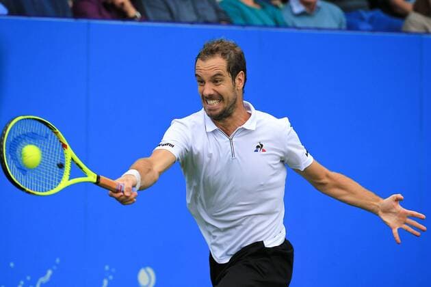 Bilder des Tages - SPORT TENNIS - ATP Tennis Herren AEGON International 2017 EASTBOURNE,ENGLAND,28.JUN.17 - TENNIS - ATP World Tour, AEGON International. Image shows Richard Gasquet (FRA). GEPAxpictures xAlanxGrieves