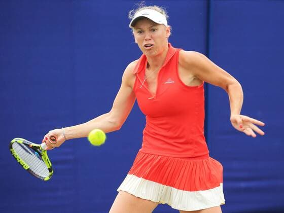 TENNIS - WTA Tennis Damen AEGON International 2017 EASTBOURNE,ENGLAND,28.JUN.17 - TENNIS - WTA Tour, AEGON International. Image shows Caroline Wozniacki (DEN). GEPAxpictures xAlanxGrieves