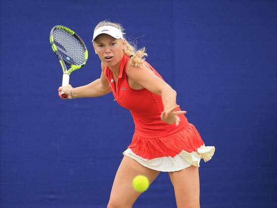 TENNIS - WTA Tennis Damen AEGON International 2017 EASTBOURNE,ENGLAND,28.JUN.17 - TENNIS - WTA Tour, AEGON International. Image shows Caroline Wozniacki (DEN). GEPAxpictures xAlanxGrieves