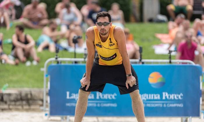 FIVB World Tour - swatch MAJOR SERIES - Porec Major; 28.06.2017 Jonathan Erdmann (GER); FIVB World Tour - swatch MAJOR SERIES - Porec Major am 28.06.2017,Porec (Kroatien). xPWx