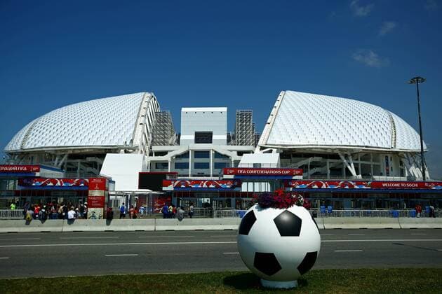 Germany vs Mexico SOCHI, SC - 29.06.2017: GERMANY VS MEXICO - View of the Sochi Olympic Stadium hours before the match between Germany and Mexico valid for the semifinals of the 2017 Confederations Cup on Thursday (29th), held at the Sochi Olympic Stadium in Sochi, Russia. (Photo: Heuler Andrey DiaEsportivo Fotoarena) x1347107x  HeulerxAndrey
