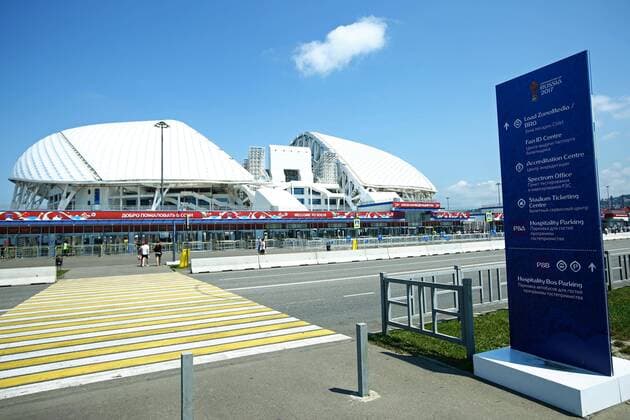 Germany vs Mexico SOCHI, SC - 29.06.2017: GERMANY VS MEXICO - View of the Sochi Olympic Stadium hours before the match between Germany and Mexico valid for the semifinals of the 2017 Confederations Cup on Thursday (29th), held at the Sochi Olympic Stadium in Sochi, Russia. (Photo: Heuler Andrey DiaEsportivo Fotoarena) x1347109x  HeulerxAndrey