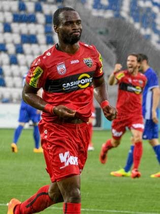 SOCCER - UEFA EL quali, Chikhura vs Altach TBILISI,GEORGIA,29.JUN.17 - SOCCER - UEFA Europa League qualification, FC Chikhura Sachkhere vs SCR Altach. Image shows the rejoicing of Louis Clement Ngwat Mahop (Altach). GEPAxpictures xOliverxLerch