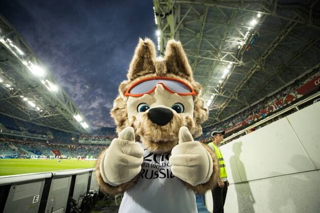 Germany vs Mexico SOCHI, SC - 29.06.2017: GERMANY VS MEXICO - The Zabivaka Cup mascot before the match between Germany and Mexico is valid for the 2017 Confederations Cup semi-final on Thursday (29th), held at the Olympic Stadium in Sochi, Russia (Photo: Marcelo Machado de Melo Fotoarena) x1347208x  MarceloxMachadoxdexMelo