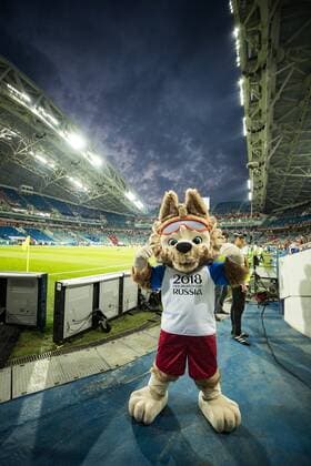 Bilder des Tages - SPORT Germany vs Mexico SOCHI, SC - 29.06.2017: GERMANY VS MEXICO - The Zabivaka Cup mascot before the match between Germany and Mexico is valid for the 2017 Confederations Cup semi-final on Thursday (29th), held at the Olympic Stadium in Sochi, Russia (Photo: Marcelo Machado de Melo Fotoarena) x1347210x  MarceloxMachadoxdexMelo