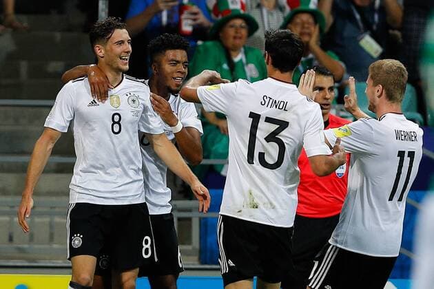 Germany vs Mexico SOCHI, SC - 29.06.2017: GERMANY VS MEXICO - GORETZKA Leon of Germany celebrates after scoring his second goal during Germany-Mexico match valid for the semifinals of the 2017 FIFA Confederations Cup on Thursday (29th) held at the Olympic Stadium in Fisht (Sochi Olympic), Russia (Photo: Marcelo Machado de Melo Fotoarena) x1347233x  MarceloxMachadoxdexMelo
