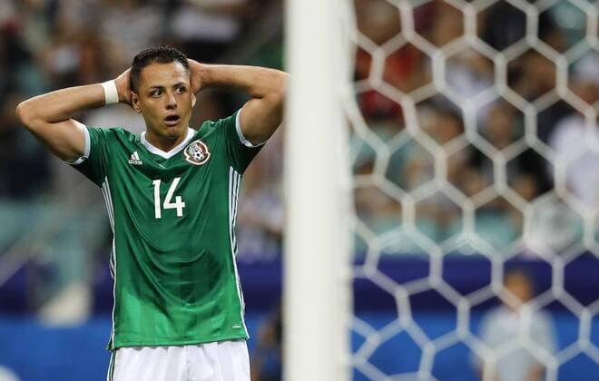Germany vs Mexico SOCHI, SC - 29.06.2017: GERMANY VS MEXICO - HERNANDEZ Javier de Mexico regrets a missed playoff during Germany-Mexico match valid for the semifinals of the 2017 FIFA Confederations Cup on Thursday at the Sochi Olympic Stadium in Sochi, Russia. (Photo: Rodolfo Buhrer La Imagem Fotoarena) x1347294x  RodolfoxBuhrer