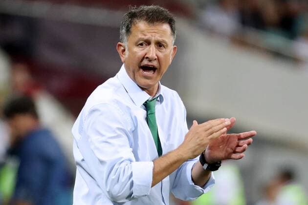 SOCHI, RUSSIA - JUNE 29, 2017: Mexico s head coach Juan Carlos Osorio reacts during the 2017 FIFA Confederations Cup semifinal football match against Germany at Fisht Stadium. Artyom Korotayev TASS  TS055811