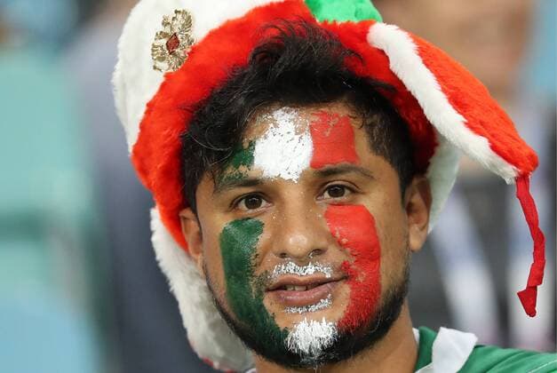 SOCHI, RUSSIA - JUNE 29, 2017: A Mexican fan seen during the 2017 FIFA Confederations Cup semifinal football match between Germany and Mexico at Fisht Stadium. Artyom Korotayev TASS  TS05582A