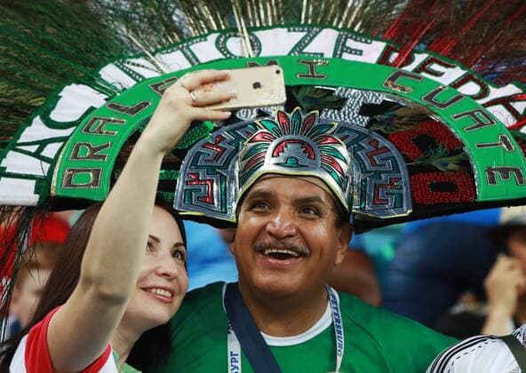 SOCHI, RUSSIA - JUNE 29, 2017: A Mexican fan seen during the 2017 FIFA Confederations Cup semifinal football match between Germany and Mexico at Fisht Stadium. Sergei Fadeichev TASS  TS05581A