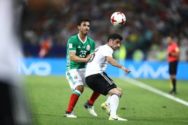 Germany vs Mexico SOCHI, SC - 29.06.2017: GERMANY VS MEXICO - Of Germany is in contention with Mexico during a match between Germany and Mexico in the semifinals of the 2017 FIFA Confederations Cup on Thursday (29) held at Sochi Olympic Stadium in Sochi, Russia. (Photo: Heuler Andrey DiaEsportivo Fotoarena) x1347405x  HeulerxAndrey