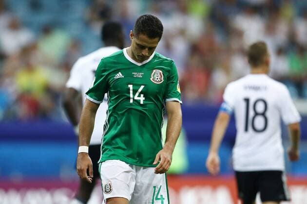 Germany vs Mexico SOCHI, SC - 29.06.2017: GERMANY VS MEXICO - Javier Hernandez of Mexico during a match between Germany and Mexico valid for the semifinals of the 2017 Confederations Cup on Thursday (29th), held at the Sochi Olympic Stadium in Sochi, Russia. (Photo: Heuler Andrey DiaEsportivo Fotoarena) x1347469x  HeulerxAndrey