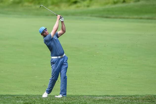 JUN 29, 2017 - Ricky Barnes (USA) hits his approach shot to the second hole during the opening round at the 2017 Quicken Loans National at the Tournament Players Club in Potomac MD. PGA Golf Herren 2017: Quicken Loans National JUN 29 - ZUMAcjm_ 20170629_zaf_cjm_024 Copyright: xJohnxMiddlebrookx