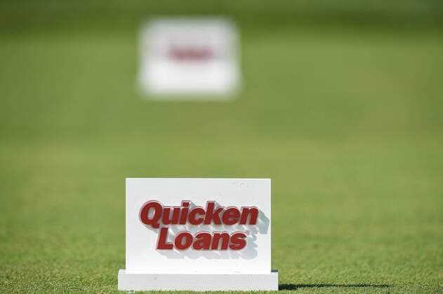 JUN 29, 2017 - The Quicken Loan tee boxes sit on the ninth tee box during the opening round at the 2017 Quicken Loans National at the Tournament Players Club in Potomac MD. PGA Golf Herren 2017: Quicken Loans National JUN 29 - ZUMAcjm_ 20170629_zaf_cjm_081 Copyright: xJohnxMiddlebrookx