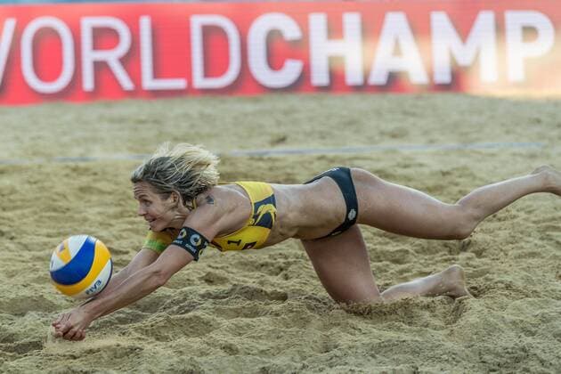 FIVB World Tour - swatch MAJOR SERIES - Porec Major; 29.06.2017 Laura Ludwig (GER); FIVB World Tour - swatch MAJOR SERIES - Porec Major am 29.06.2017,Porec (Kroatien). xPWx