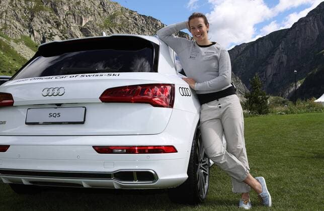 GOLF - Swiss Ski Golf Trophy ANDERMATT,SWITZERLAND,30.JUN.17 - GOLF - Swiss Ski Golf Trophy, Swiss Alps Golf Course. Image shows Michelle Gisin (SUI). GEPAxpictures xAndreasxPranter
