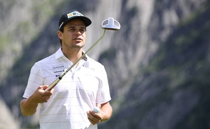 GOLF - Swiss Ski Golf Trophy ANDERMATT,SWITZERLAND,30.JUN.17 - GOLF - Swiss Ski Golf Trophy, Swiss Alps Golf Course. Image shows Patrick Kueng. GEPAxpictures xAndreasxPranter