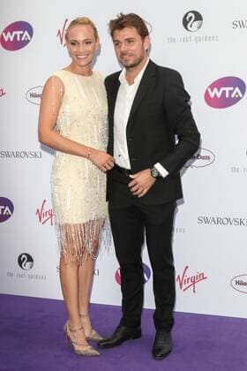 Donna Vekic (21, Kroatien) und Stan Wawrinka (32, Schweiz), die beiden Tennisspieler bei der WTA Tennis Damen Pre-Wimbledon Party am 29.06.2017 in London 2017 WTA Pre-Wimbledon Party in London 