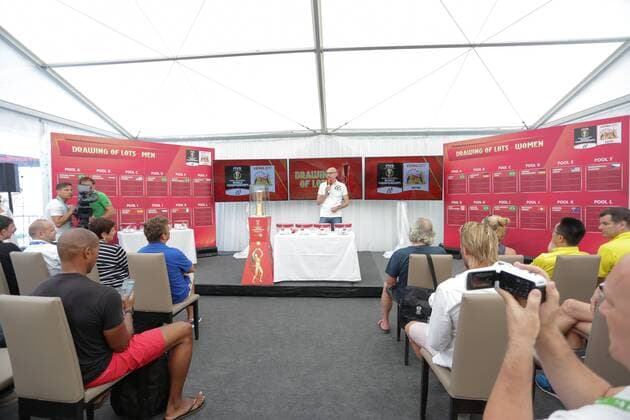 The FIVB Beach volleyball Beachvolleyball World Championships Vienna 2017 Drawing of Lots 01.07.2017., Croatia, Porec - The FIVB Beach Volleyball World Championships Vienna 2017 Drawing of Lots took placee place during the Porec Major series event.  LukaxStanzl PIXSELL